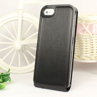 New Luxury Brushed Leather Sheath Case Cover for Apple iPhone 5 5g 5th