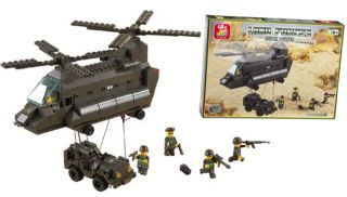 Army Helicopter Set with Jeep Lego Compatible 370pcs