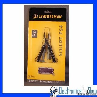 Leatherman 831194 Black Squirt PS4 Keychain Multi Tool 420HC Clip