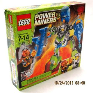 Lego Power Miners Set New 183 Pcs Set 8189 Magma Mech Building Toy