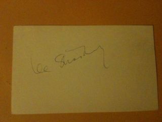 Lee Strasberg (d. 1982) Signed Cut autograph. Original signature on a