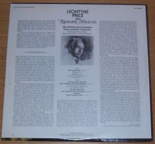 1974 Leontyne Price Sings Richard Strauss Classical LP