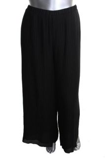 Sunny Leigh New Black Pleated Flat Front Lined Dress Pants Plus 2X