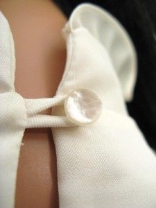 Vintage 70s Off White Secretary Shirt Blouse s M Pleated Ascot Cravat