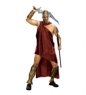 300 Deluxe Leonidas Spartan Costume w Helmet Shield