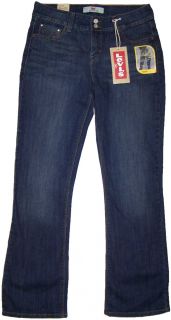 Levis 526 Womens Figure Enhancers Slender Boot Cut Jeans Dark Wash