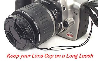 55mm snap cap with leash hang on to that lens cap from now on with an