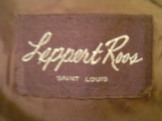 Vintage Leppert Roos Brown White Genuine Fur Vest L