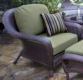 TORTUGA LEXINGTON ALL WEATHER RESIN WICKER LOUNGE CHAIR   FRAME/FABRIC