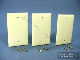 Leviton Almond 1 Gang Blank Unbreakable Wall Plates Box Covers 80714