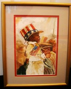 Lester B Lee Watercolor Fourth of July Parade c1990S