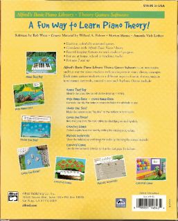 Piano Library Theory Games Software   Levels 1A, 1B, 2 Software Cover