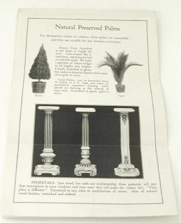 1920s Ad Sol Levin Co Store Display Valences Artificial Flowers Dried
