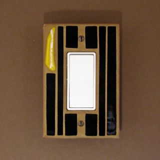 Light Switch Cover Plate   Black Stained Glass   Switch Plate   Single