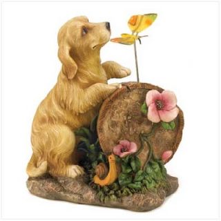 this wonderful statue adds an air of innocence to your outdoor decor