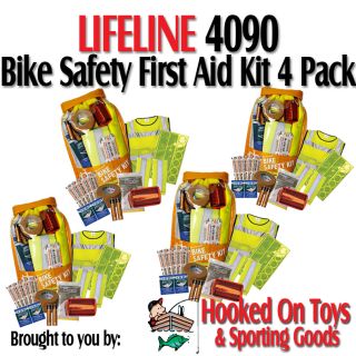 Lifeline 4090 4pk Bike Safety First Aid Kit 17pc High Visibility Road