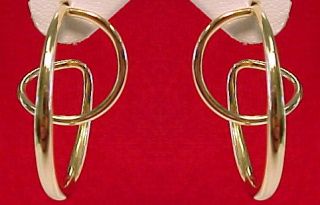 Ed Levin Designer 14k Yellow Gold Earrings Mint