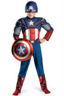 Movie Captain America Muscle Light Up Child Costume Size s 4 6