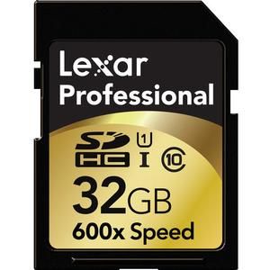 Lexar Media 32GB 600x Professional Series SecureDigital (SDHC UHS 1