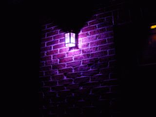 See above purple light bulb in a fixture
