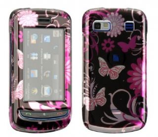 Pink Butterfly for LG Xenon at T Phone Skin Case Covers