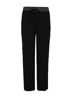 Dash Jersey trousers with contrast waistband Black   