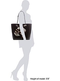 DKNY Patent large shopper bag with scarf   