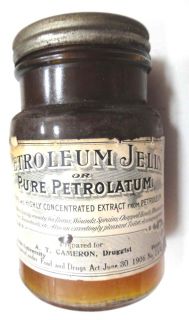 1906 Antique Petroleum Jelly Jar Lincoln University PA