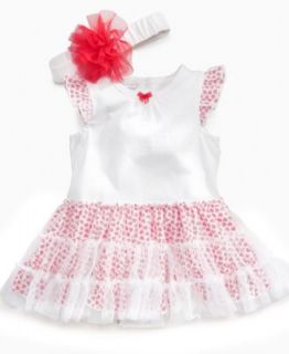 First Impressions Baby Set, Baby Girls Mini Hearts Tulle Bodysuit and