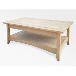 Concepts Unfinished Wood Bombay Tall Coffee Table with Lift Top