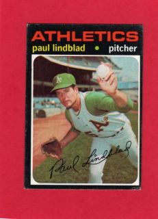 1971 Topps High #658 SP Paul Lindblad Oakland As EX  DISCOUNT S&H $3