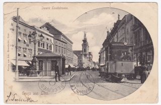 Austria Gruss Aus Linz Innere Landstrasse 1900 Picture Postcard