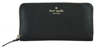 Kate Spade Litchfield Black Leather Lacey Wallet New