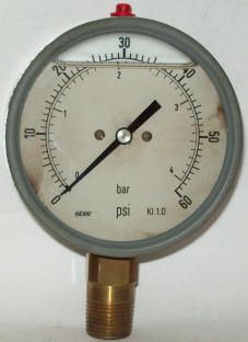Haenni 60 PSI 4 Dial Bottom Mount Pressure Gauge