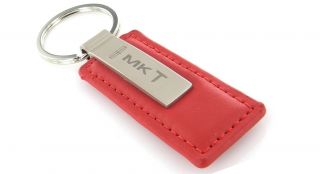 Lincoln MKT Red Leather Rectangular Key Chain