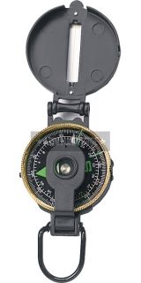 Black Metal Liquid Filled Lensatic Luminous Dial Compass (Item # 399)