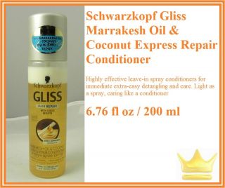 schwarzkopf gliss with liquid keratin marrakesh oil coconut hair spray