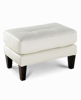 Milan Leather Ottoman, 30W x 22D   furniture