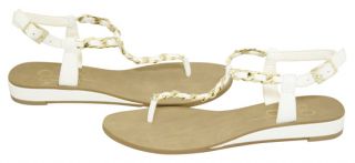 Jessica Simpson Joey Ivory Lisa Nappa Thong Sandals Shoes 9 New