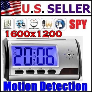 Spy Cam Hidden Camera Nanny Alarm Clock Mini DVR Remote Smart
