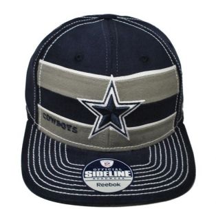 Reebok Dallas Cowboys NFL Football Side Line Navy Gray Men Hat Cap