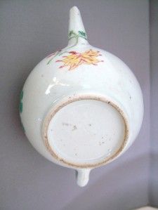 18th Century Chinese Export Famile Rose Bullet Shaped Teapot Cover
