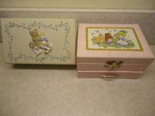 Little Girls Music Jewelry Box w Ballerina Wood Jewelry Box