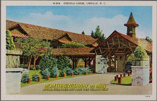 PC LINEN North Carolina NC Linville Eseeola Lodge Hotel Vintage LIN