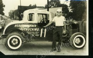 Russ Smith 11 Hot Rod Dirt Track Auto Race Photo 1960s