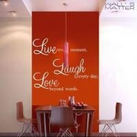 Vinyl Wall Sticker Wall Quote Decals Live Laugh Love B0300