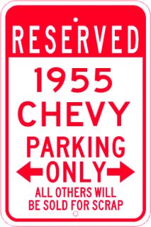 1955 55 Chevy Parking Sign