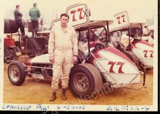 Tom Spriggle 77 Sprint Car Auto Racing Photo 1972