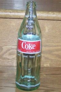1981 USA COCA~COLA 16.9 oz HALF LITER COKE GLASS BOTTLE   RETURN FOR