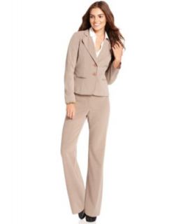 AGB Two Button Suit Jacket & Wide Waistband Cuffed Pants   Womens